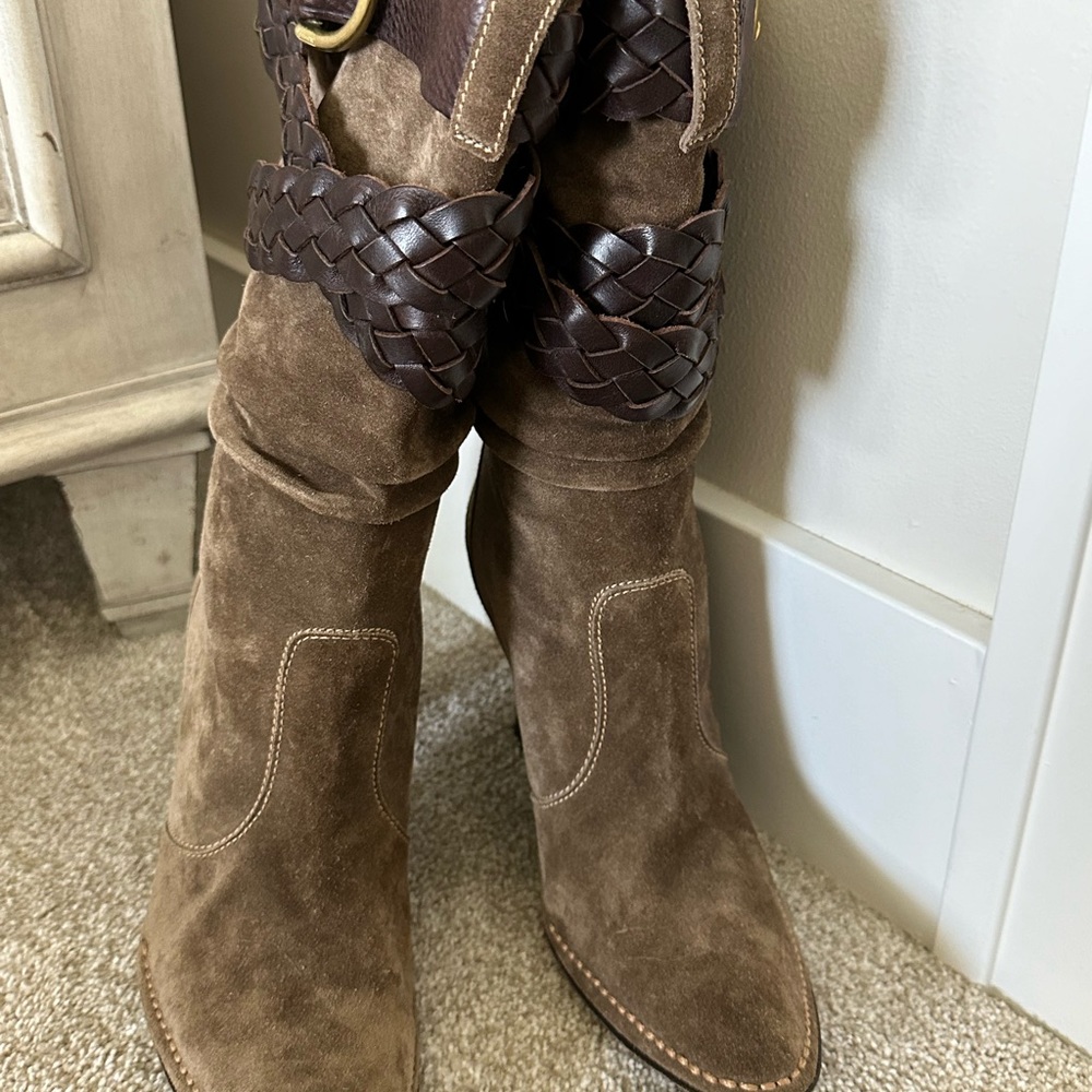 Coach Suede Heeled Boots - Picture 10 of 16